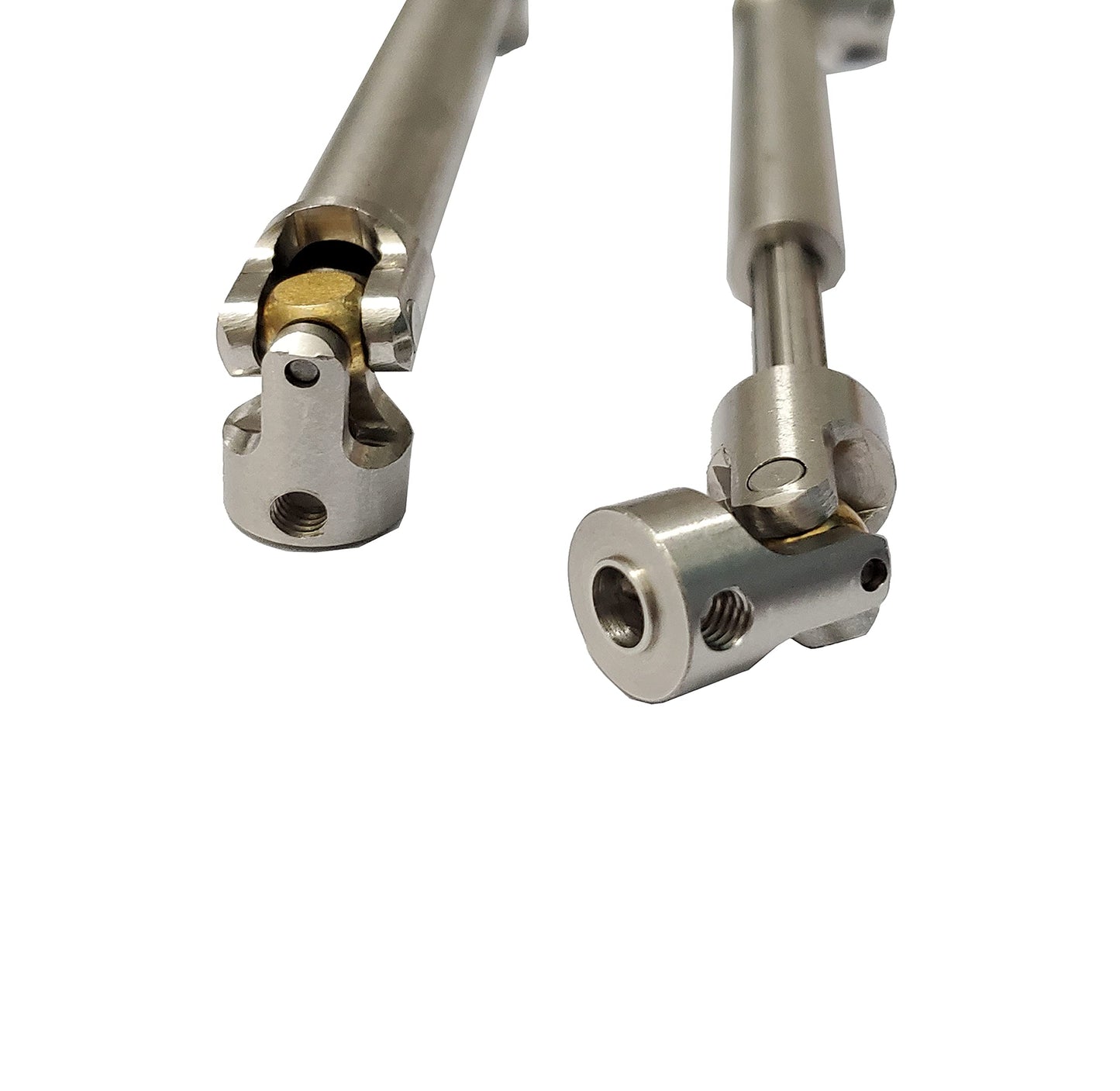 AMOGOT 2Pcs Stainless Steel Drive Shafts 112-165mm for 1/10 RC Crawler Trx4 SCX10 Wraith Axial SCX10II Capra D90 TF2 Redcat Gen7