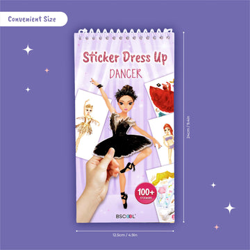 Bscool Sticker Dress-Up Dancers. Sticker Activity Book For Kids. Learn Girls Fashion Design, Dancer Poses With Sticker, And Guid