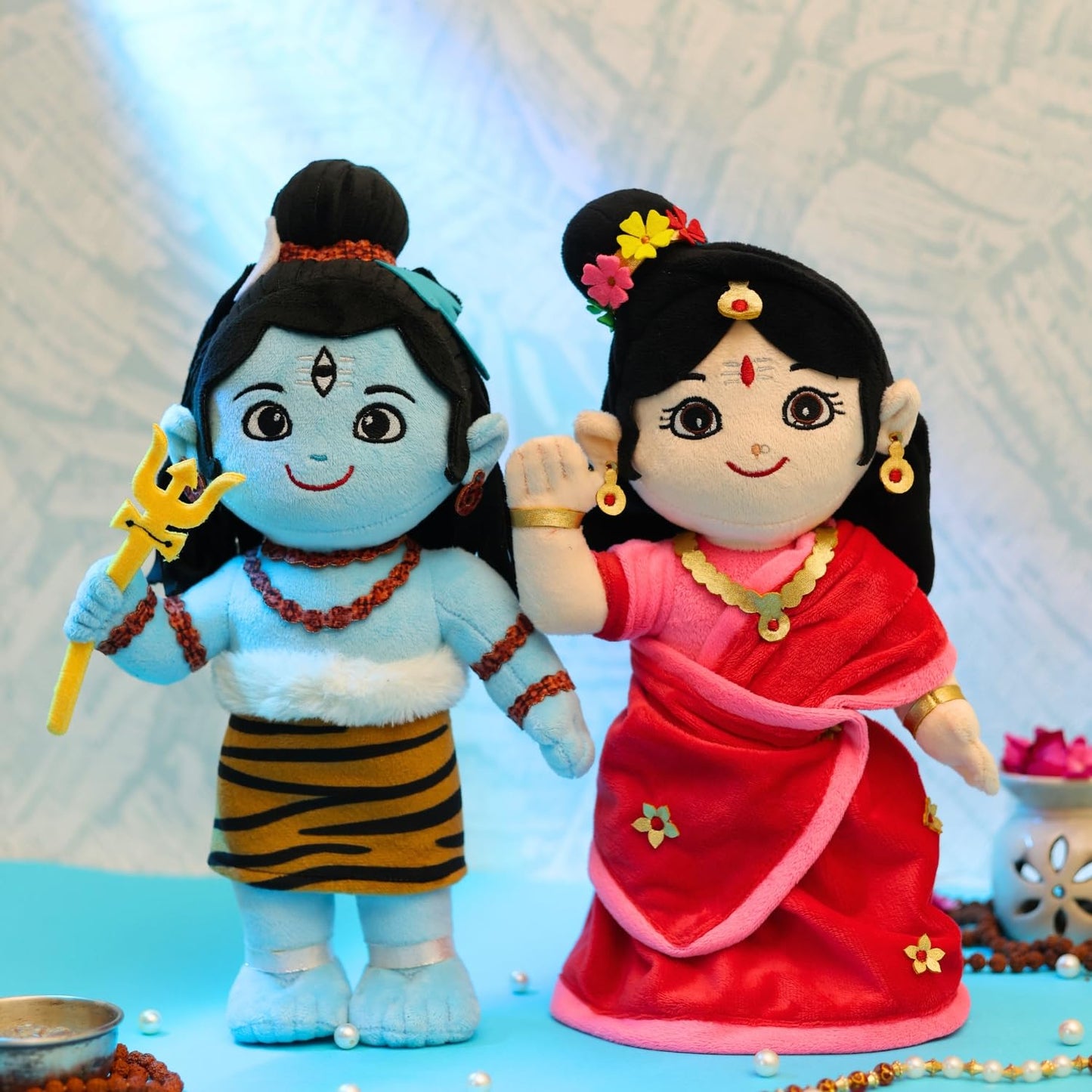 PandaS Box Lord Shiva And Parvati Duo | Soft Plush Toys | Best Gifts For Infants, Toddlers & Babies