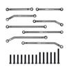 GTHELE High Clearance 4 Links Set Aluminum Linkage for Traxxas 1/18 TRX4M K10 F-150 Upgrade Parts RC Crawler Car (Titanium)