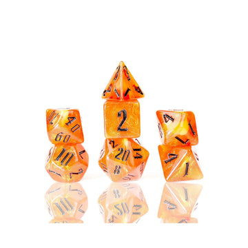Fire Nebula Polyhedral Dice Set