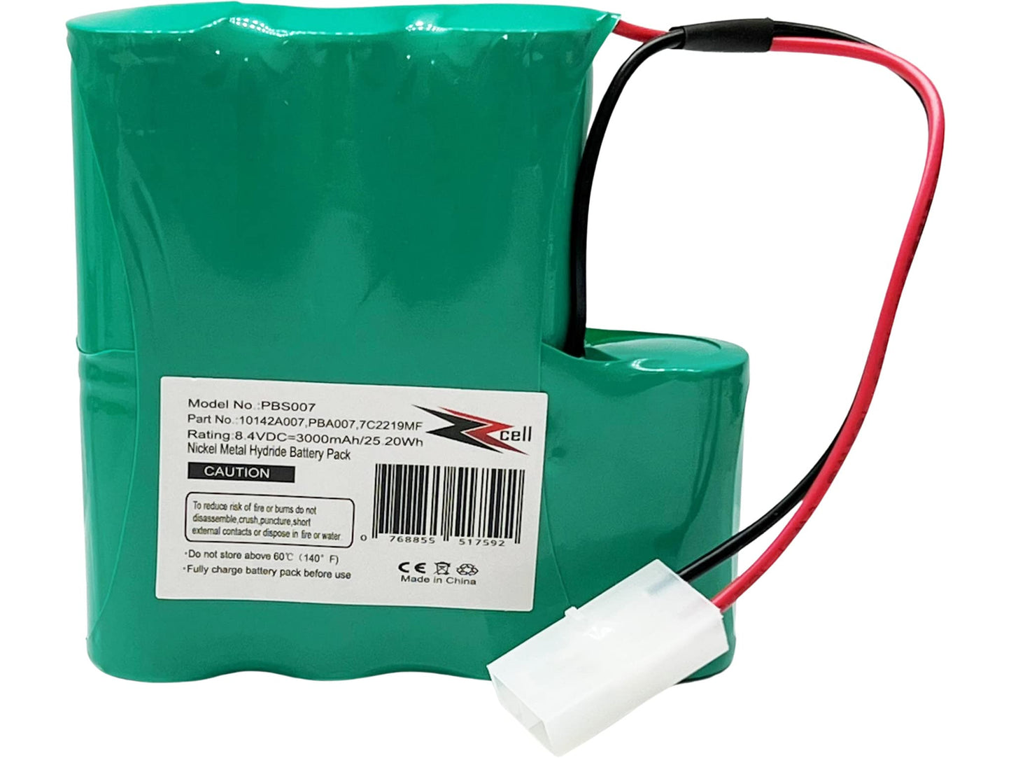 ZZcell Battery Replacement for Pool Blaster Water Tech 10142A007, PBA007, 7C2219MF MTC 3937 MEGATECH Vacuum 8.4Volts 3000mAh