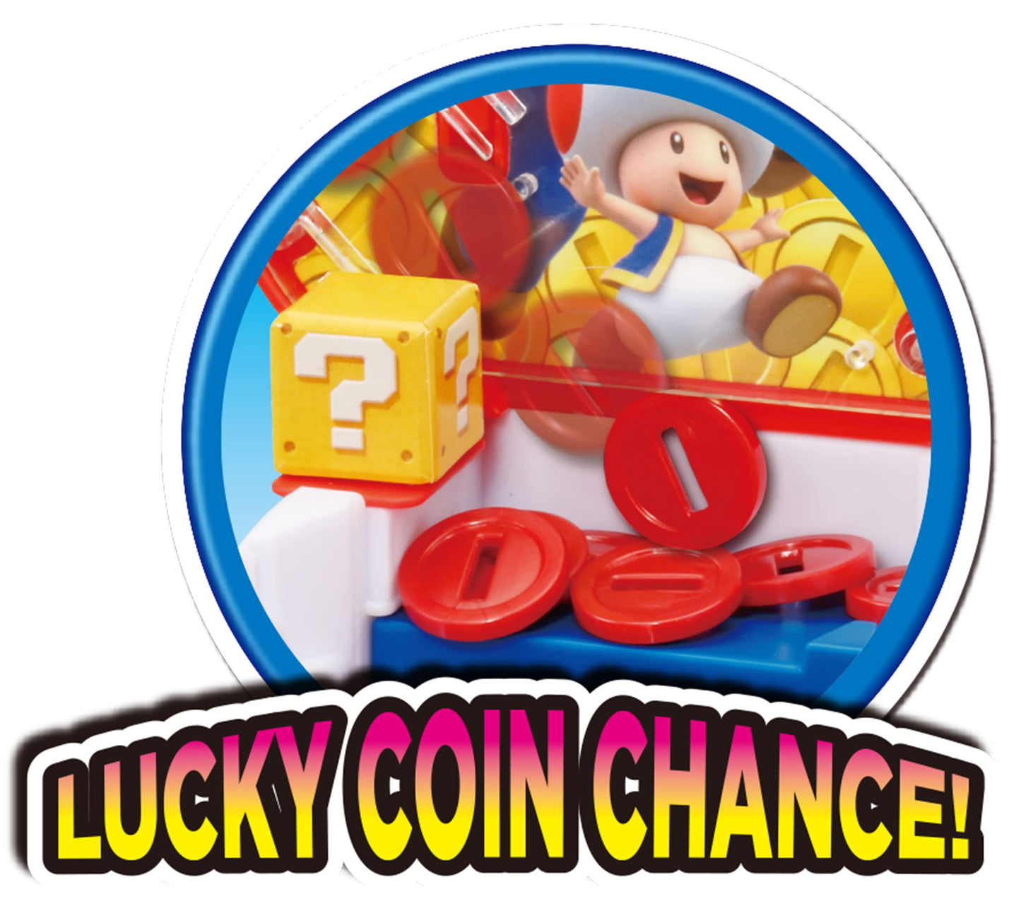 EPOCH Super Mario Lucky Coin Game - Tabletop Skill Game for 1-2 Players - Multi Color - Model 7461 - Fun Coin Collecting Action