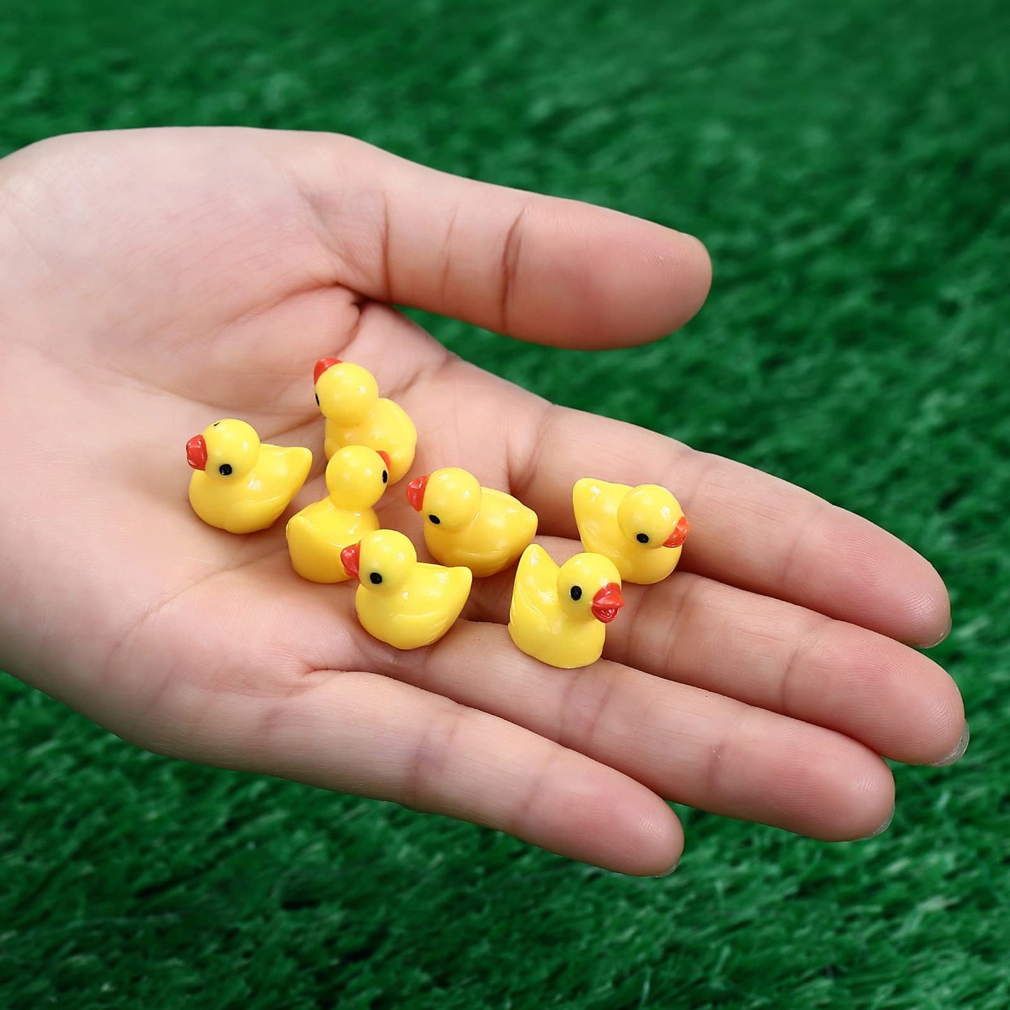ROMROC Mini Resin Duck Bulk 200 Pack Tiny Ducks to Hide for Miniature Dollhouse Accessories Micro Garden Landscape Aquarium Pott