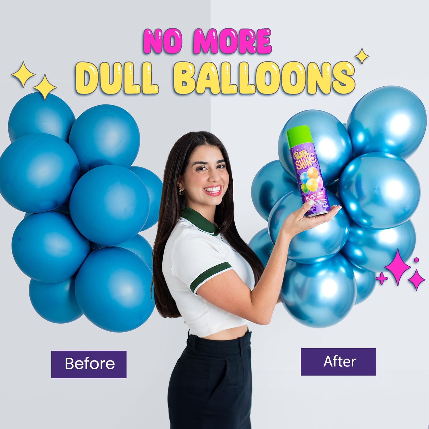 Party Shine Balloon Shine Spray, Silicone Spray For Latex Balloons, Balloon Spray Shine, Waterproof, Fragrance-Free And Less Sli