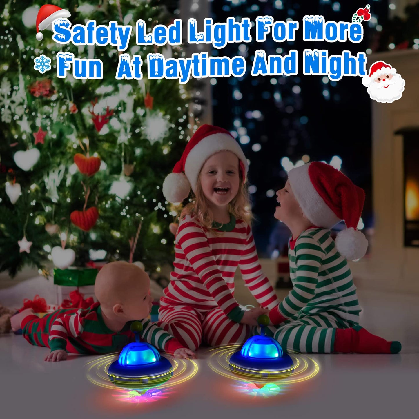 DPTOYZ Light Up Spinning Top Toy - Multicolor ABS, Small Size, Sensory Learning & Fidget Toy for Kids & Adults, Ideal Birthday Party Favor