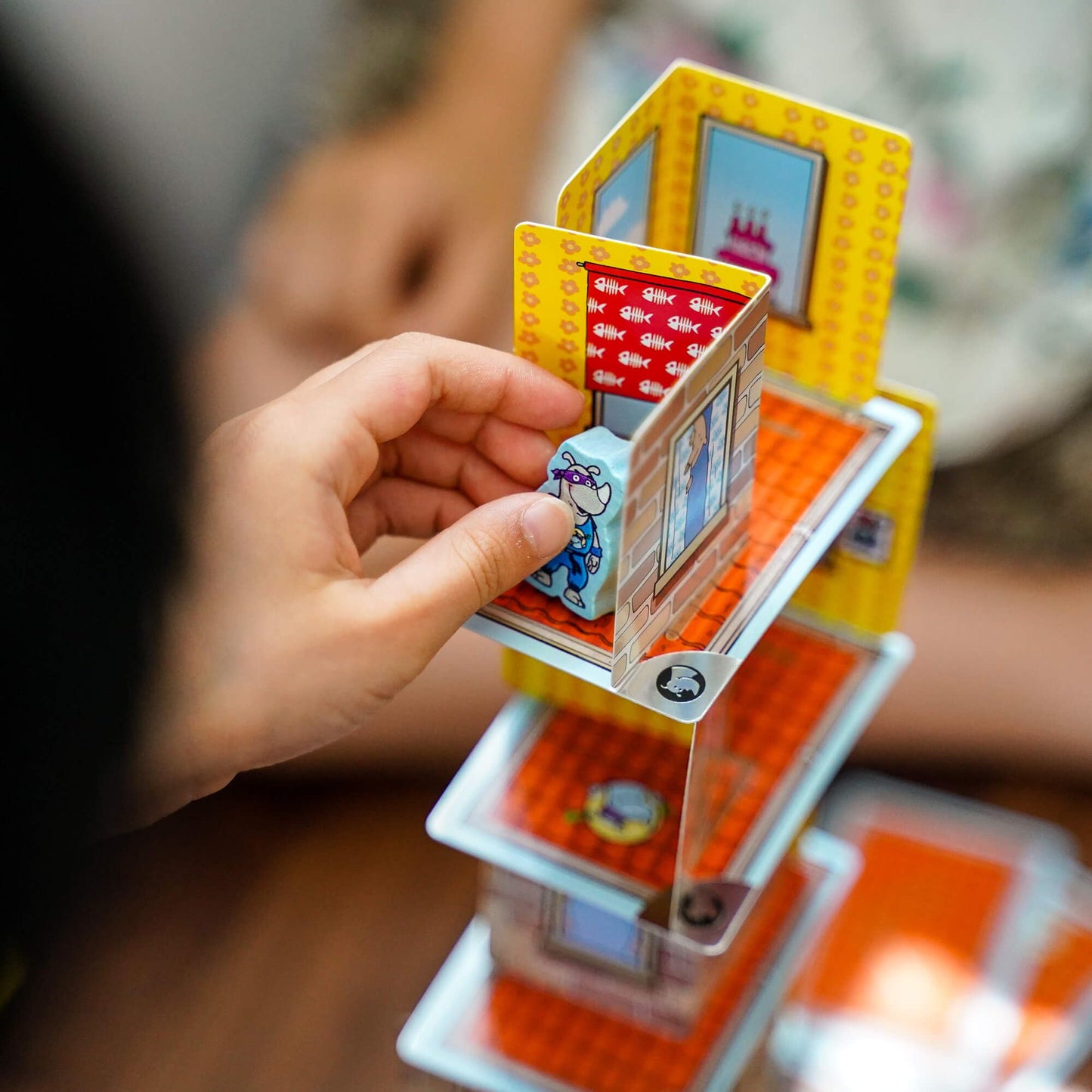 Haba Rhino Hero Game - Card Games For Kids, Ideal For Ages 5 & Up - The Heroic Rhino Hero Stacking Card Game Adventure - Triple Award Winner