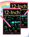 2 Pack Lcd Writing Tablet, 12 Inch Colorful Toddler Drawing Pad Doodle Board, Erasable Educational Toy Christmas Birthday Gift F