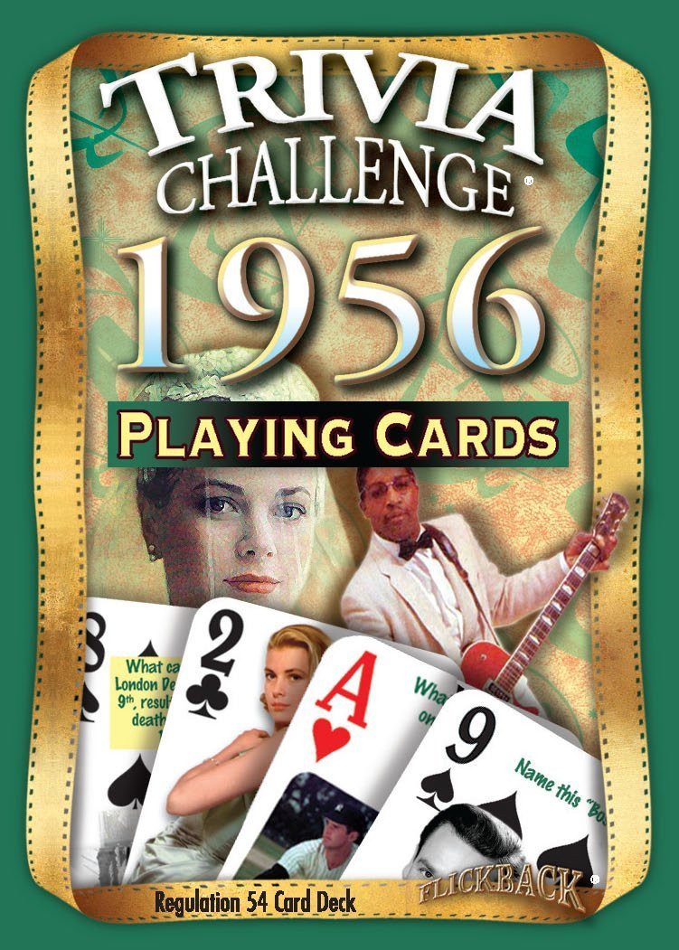 Flickback 1956 Trivia Playing Cards: Birthday Gift