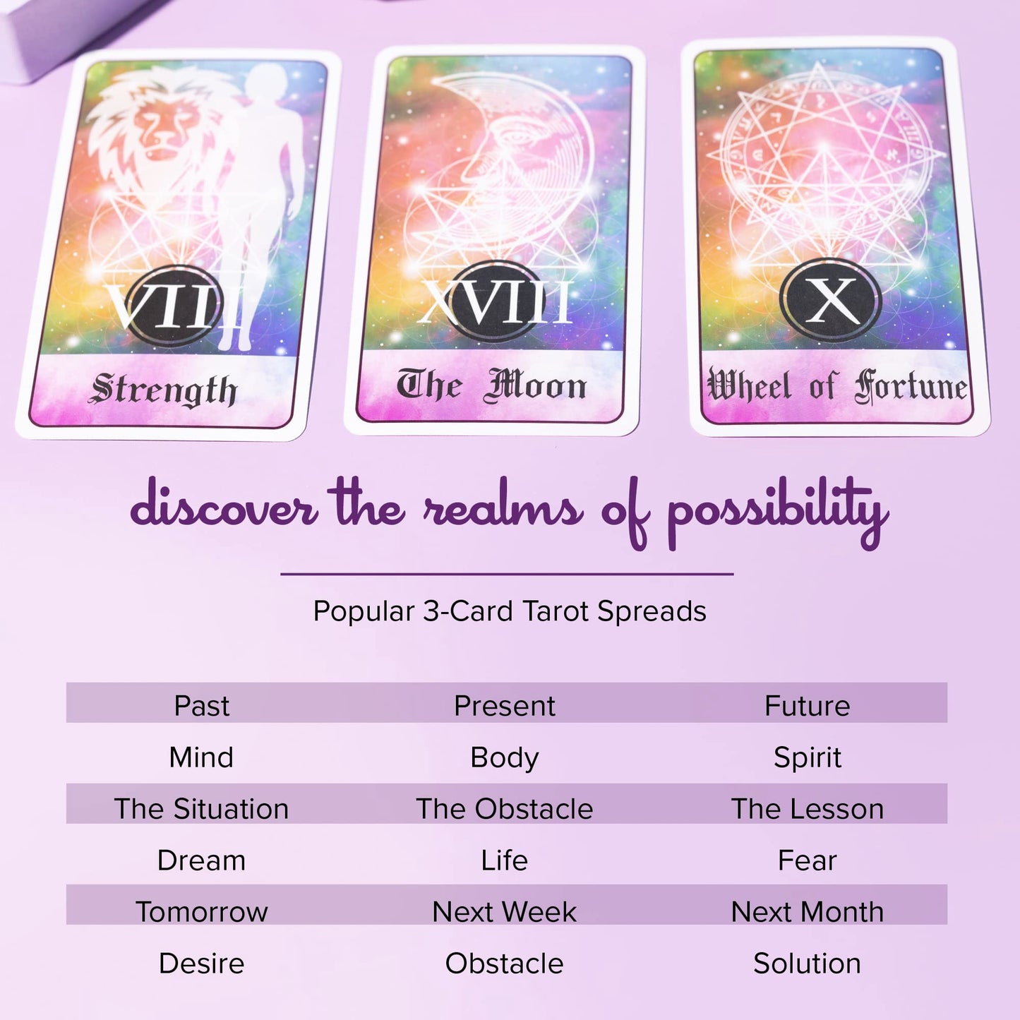 Kalan Tarot Cards Set - Complete Set Of Tarot Cards For Beginners And Experts Alike - Celestial - 2.75'' W X 4.75'' L