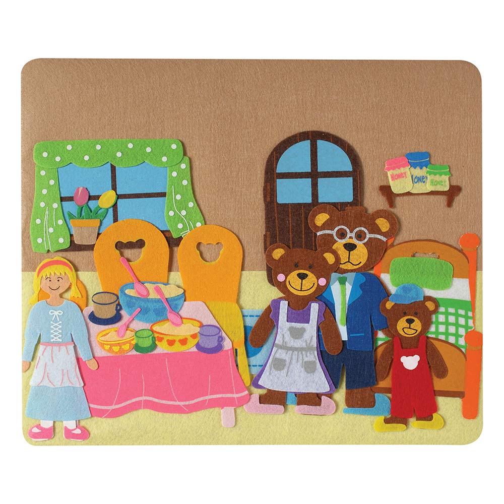 Constructive Playthings Classic Stories Felt Board Story Sets, Flannel Board for Preschool Learning Activities, With Three Littl