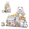 Street View Flower House Shop Mini Building Blocks, Moc Creative Building Toys Cute Panda Building Set For Kids 6-12, Simulation