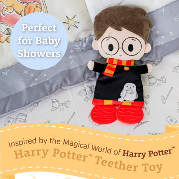 KIDS PREFERRED Harry Potter Teether Plush Toy, Multi-color Crinkle Cloth, 10 inches, Baby Boys & Girls, Model 60071