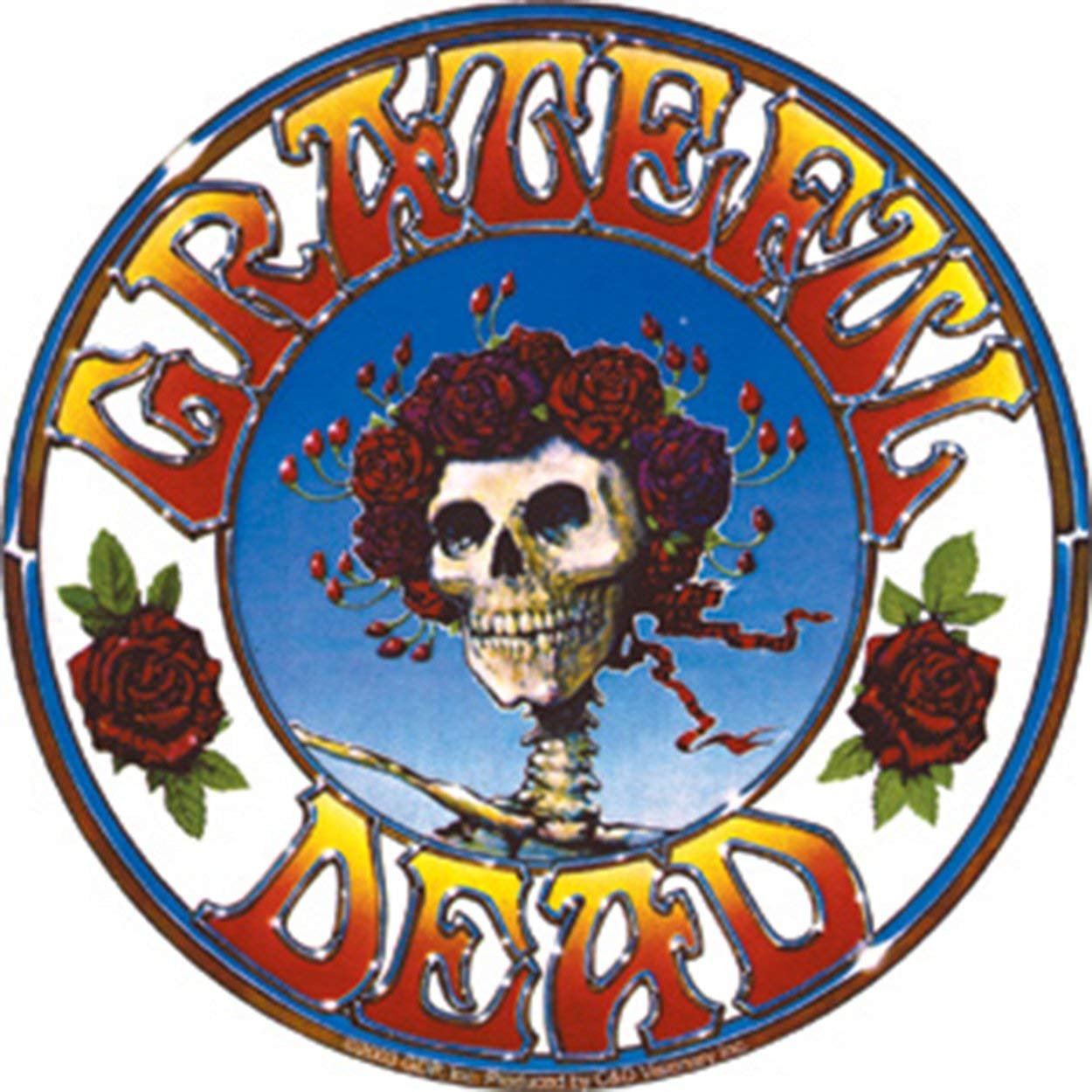 C&D Visionary Grateful Dead Skull and Roses Sticker - Multicolour, Paper, Model S-3015