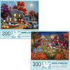 Bits And Pieces - Value Set Of Two (2) 300 Piece Jigsaw Puzzles For Adults - Each Puzzle Measures 18' X 24' - 300 Pc Large Piece Halloween Jigsaws By Artist Various Artists