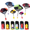 VOMAOK 6 Pack Parachute Toy Outdoor Hand Throw Flying Toys for Kids Boys Girls Easter Basket Stuffers Gifts