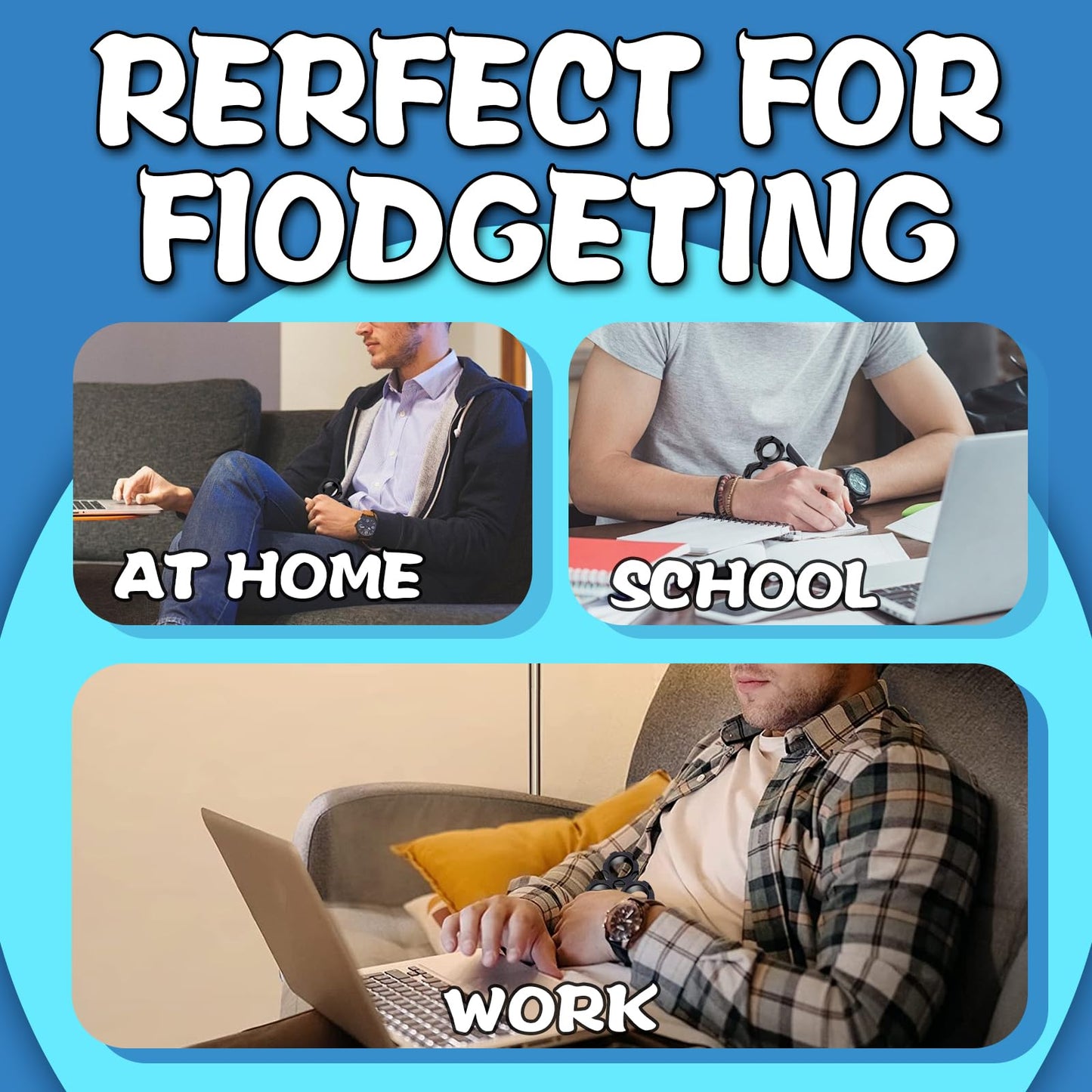 Vipctery 12Pcs Fidget Toys For Kids Adhd Autism Toys Adults Office Cool Gadgets Desk Toys Fidgets For Classroom Magnetic Rings S