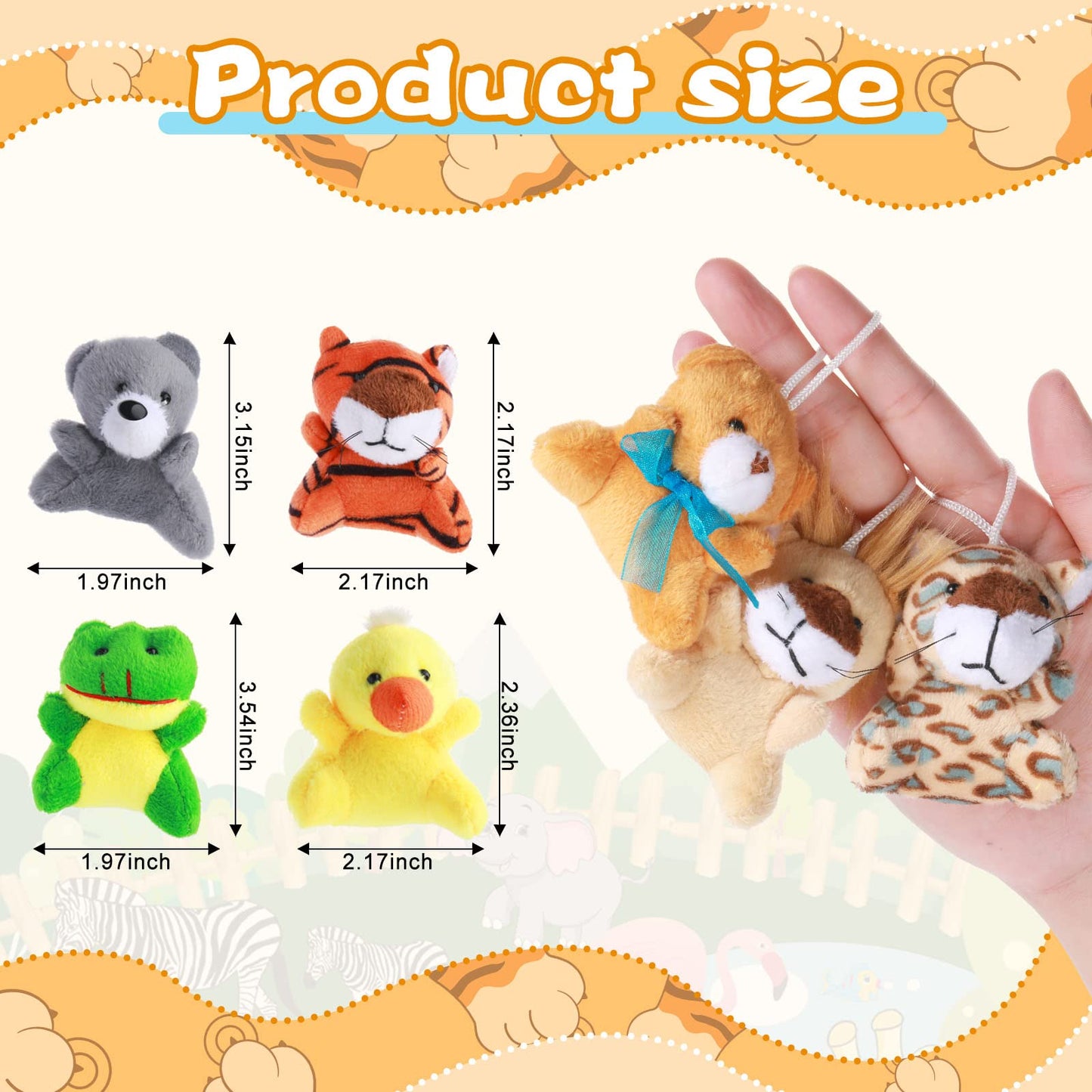 Skylety 60 Pack Mini Plush Animals For Christmas 30 Styles Bulk Mini Stuffed Animals Plush Toy Small Stuffed Keychain Cute Assortment For Carnival Prizes, Party Favor, Kindergarten Goodie Bag Fillers