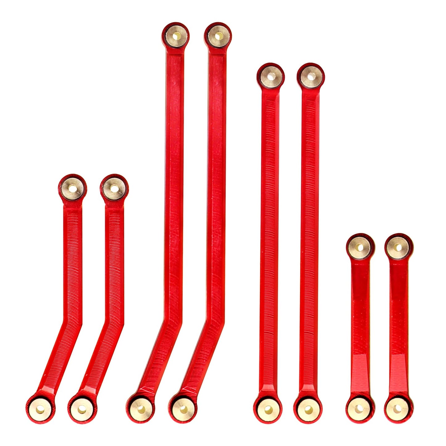 HobbyPark Aluminum High Clearance Links Set & Brass Link Mounts for Axial SCX24 Deadbolt B17 1/24 Crawler Car Upgrades Parts Rep