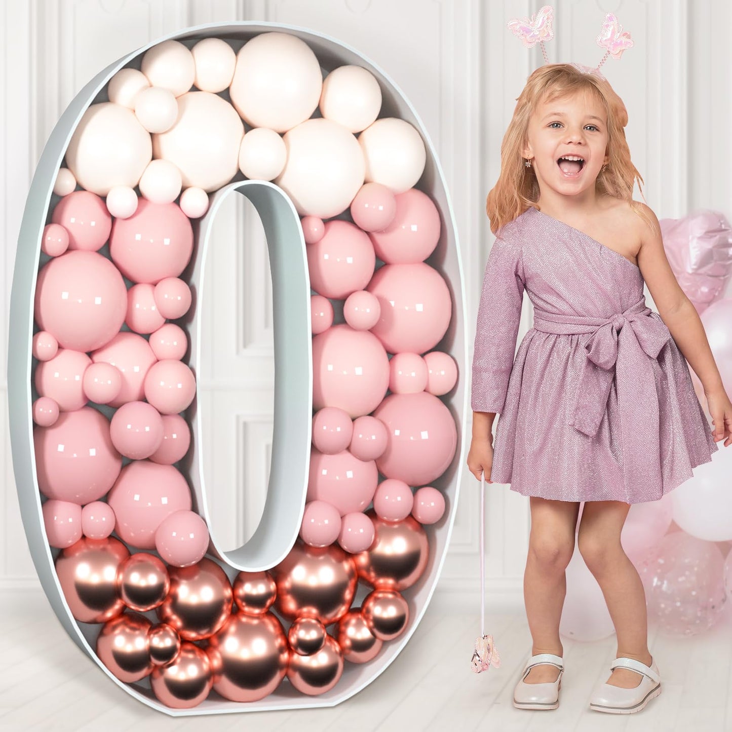 Imprsv 3Ft Mosaic Numbers For Balloons, Marquee Number, Mosaic Number Frame, Number 8 Balloon For 18Th Birthday Decorations For