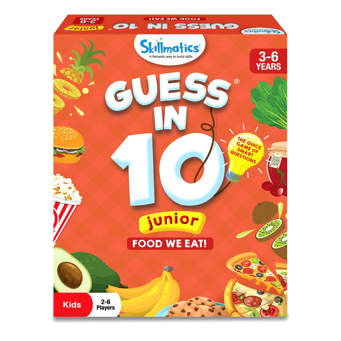 Skillmatics Card Game - Guess In 10 Junior Food We Eat For Kids, Boys, Girls, And Families Who Love Board Games And Educational Toys, Travel Friendly, Gifts For Ages 3, 4, 5, 6