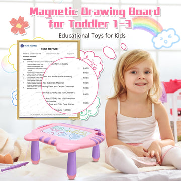 Toddler Toys,Toys For 1-2 Year Old Girls,Magnetic Drawing Doodle Board For Toddler 1-3,Learning Educational Baby Kids Toys For 1
