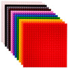 Strictly Briks Stackable Baseplates 12 Pack Compatible with Lego - 2 Rainbow Colors Stackable Brick Building Baseplate 20x20 Stu