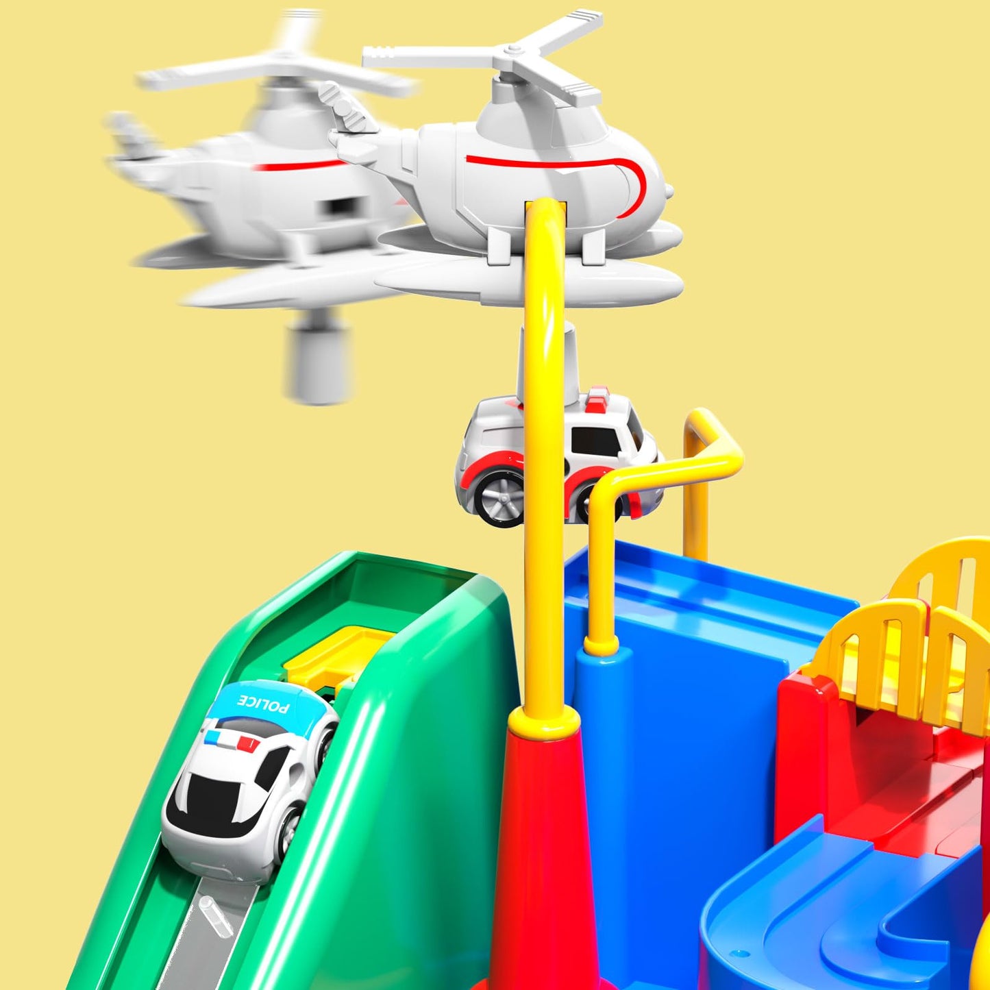 Jukudahu Race Track Car Toys For Kids 3 4 5 6 Years Old - City Car Toys For Boys 3-5 Years Old, Car Toys For Toddlers 3-4 Years
