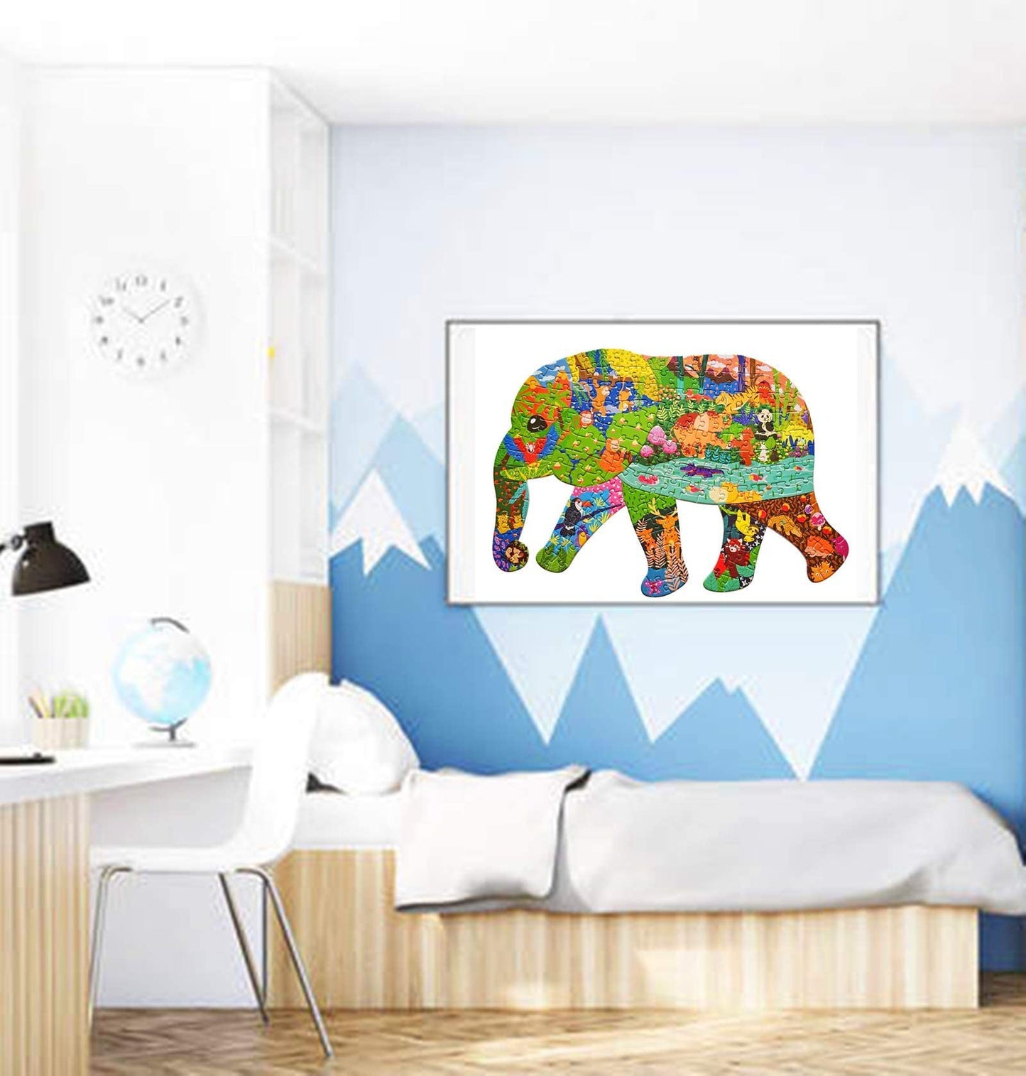 Jigsaw Puzzles For Kids Ages 4-8, 8-10, 10 And Adults 200 Pieces Puzzles Elephant Animal Shaped For Boys And Girls Valentines Day Home Decor Birthday Gift Party Favors
