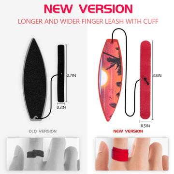 LA KEN DU Finger Surfboard for Car Ride, 2PCS Mini Surfboard for Kids-Wind Surfboard Fingerboard for Car Window (Red & Green wit