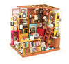 Hands Craft Diy Miniature Dollhouse Kit - Sam'S Study 3D Model Tiny House Building With Led Lights Wood Prefabricated Pieces Puzzle 1:24 Scale Crafts For Adults And Teens Dg102