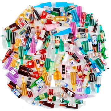 Nwfashion 120Pcs Miniature Decor Drink Bottle Dessert Pastry Food Cake Topper Dollhouse Decoration (Drink)