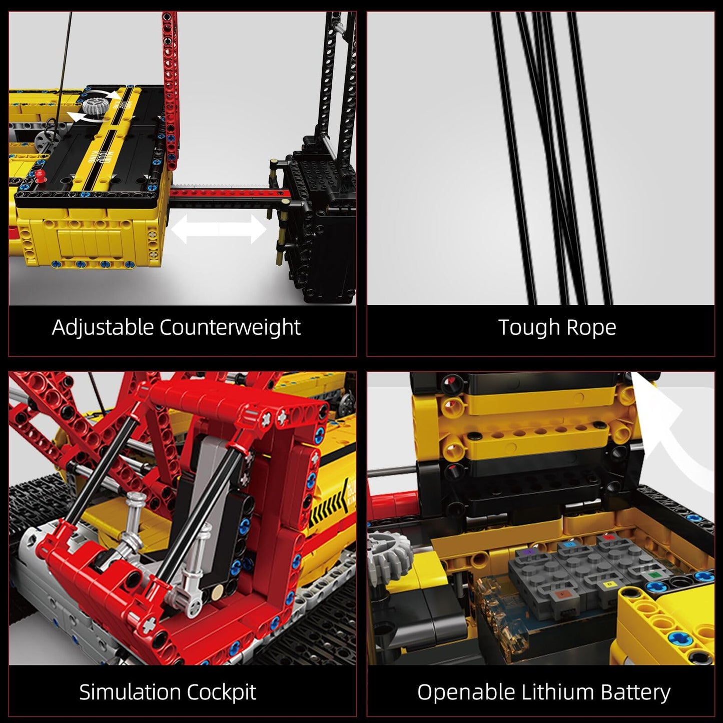 Mould King Crawler Crane LR13000 Building Block Kits MOC Construction Vehicles Cranes Model with Motor/APP Remote Control Gift for Kids Age 8+/mature-themed Collections Enthusiasts (4318+ Pieces)