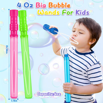 V-Opitos 24 Pack 14.6 Big Bubble Wands In 6 Colors, Bulk Party Favors For Kids, Ideal For Easter, Summer, Halloween, Valentin