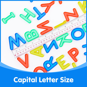 Odoorgames 52 Pcs Translucent Capital Letters - Plastic Alphabet Letters For Kids - Ideal For Light Table Manipulatives & Educat