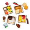 Melissa & Doug Food groups - 21 Wooden Pieces and 4 crates, Multi - Play Food Sets For Kids Kitchen, Pretend Food, Toy Food For