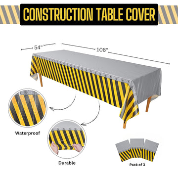 Construction Tablecovers (2), Construction Party Decorations, Construction Birthday