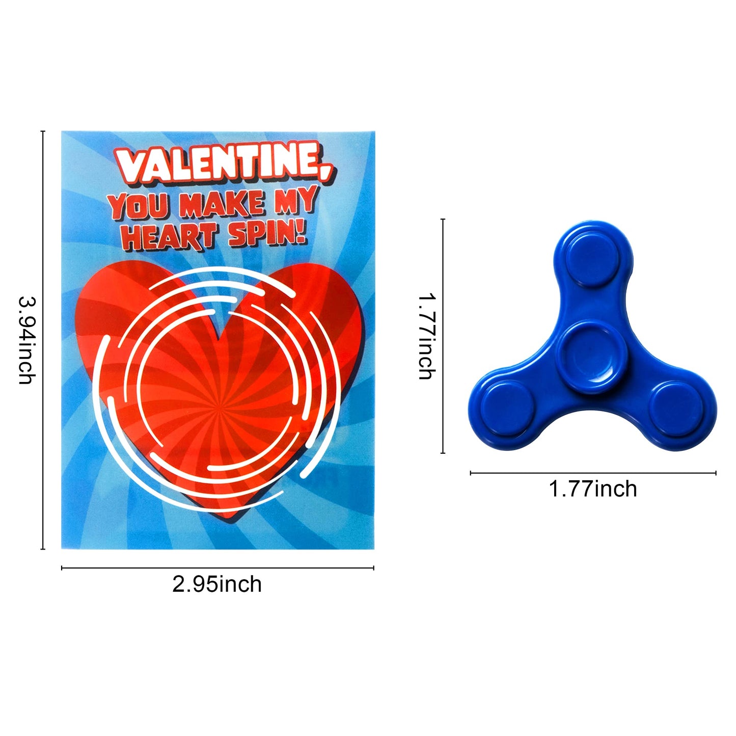 Joyin 28 Packs Valentines Cards With Fidget Spinner, Stress Relief Hand Finger Spinner Fidget Toy For Valentine’S Day Kids School Classroom Prizes, Gift Exchange,Party Favor Exchange Gift Rewards