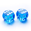 Bescon Professional Precision Dice Round Corner 5/8 (16mm) with Random Serial Number, Precision Cut Dice 16MM Gem Blue, 2pcs Set