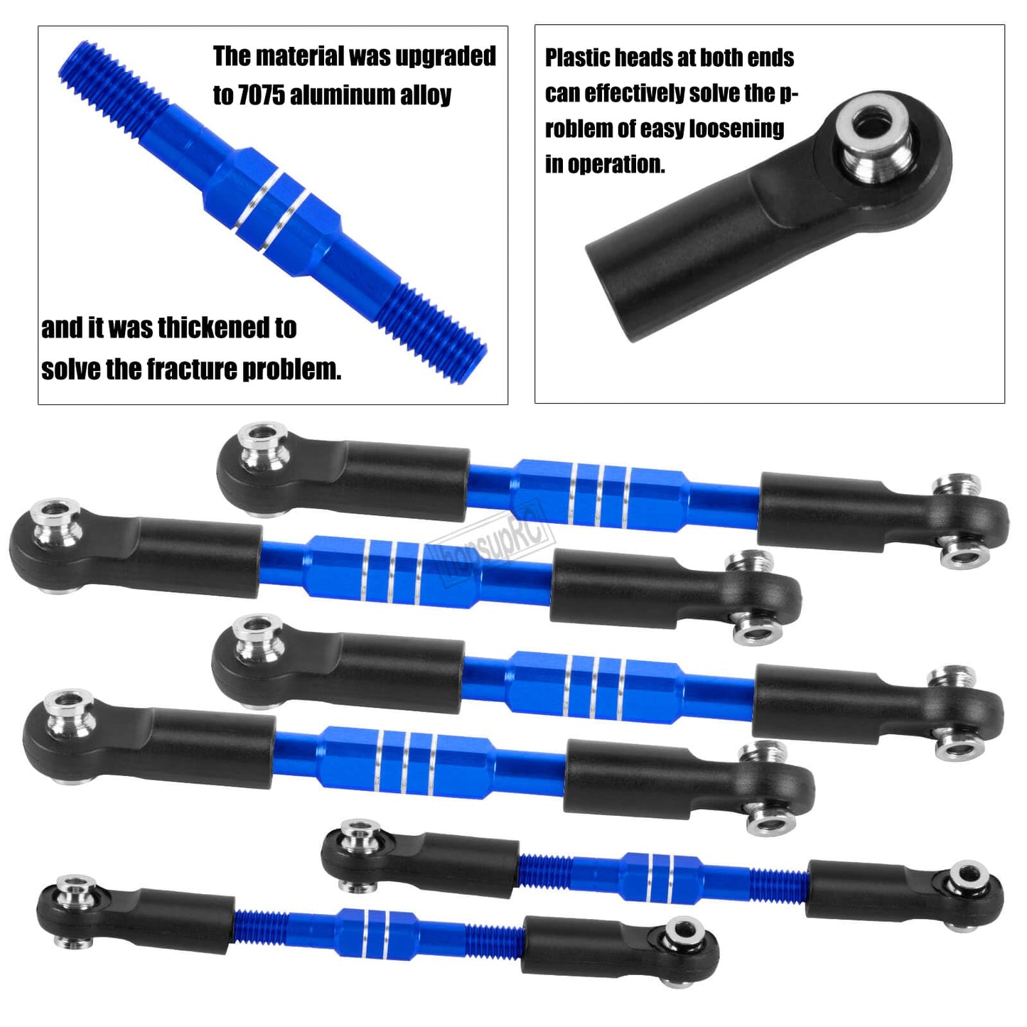 Rc Adjustable Turnbuckles Camber Links Steering Links Upgrades Part For 1/8 Typhon 4Wd 3S Mega 550 Blx,1/10 Big Rock 4X4 V3 3S B