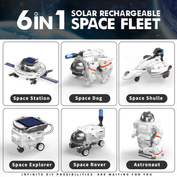Stem Projects For Kids Ages 8-12, Science Kits For Boys 8-14, 6-In-1 Solar Robot Space Toys Building Science Kits Gifts For 7 8 9 10 11 12 13 Year Old Boys Girls Teen