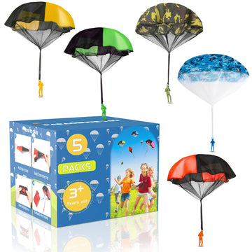 Spectabilis Army Parachute Toys For Kids Outdoor Toys, Tangle Free Figures Flying Toys For Kids Ages 4-8 And Up Boys Party Favor