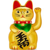 Chunful 8 Inch Lucky Cat Waving Arm Maneki Neko Gold Lucky Fortune Cat With Waving Hand Paw Up For Feng Shui Welcoming Fortune L