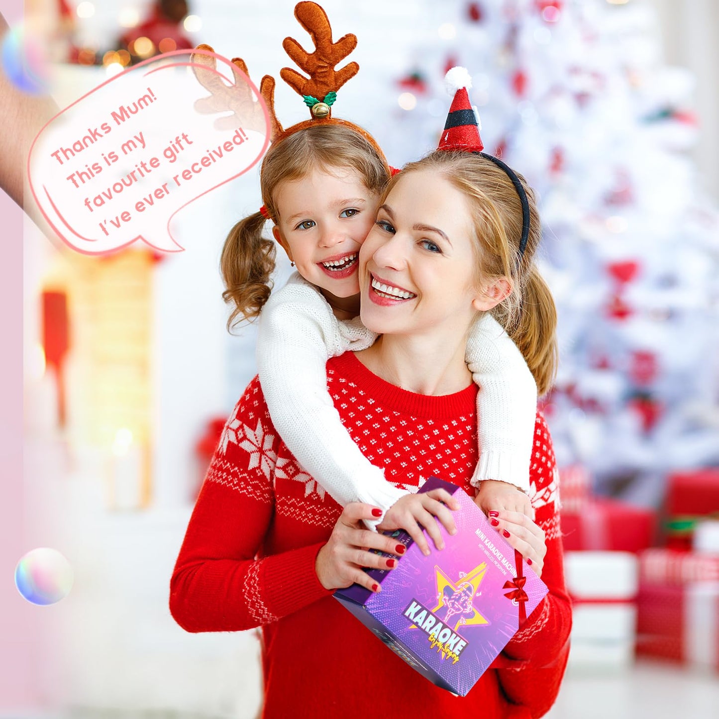 Yll Mini Karaoke Machine For Kids Adults, Portable Bluetooth Speaker With 2 Wireless Microphones,18 Pre-Loaded Songs Toys Birthday Gifts For Girls 4, 5, 6, 7, 8+ Years Old Toddler Teens (Lightpink)