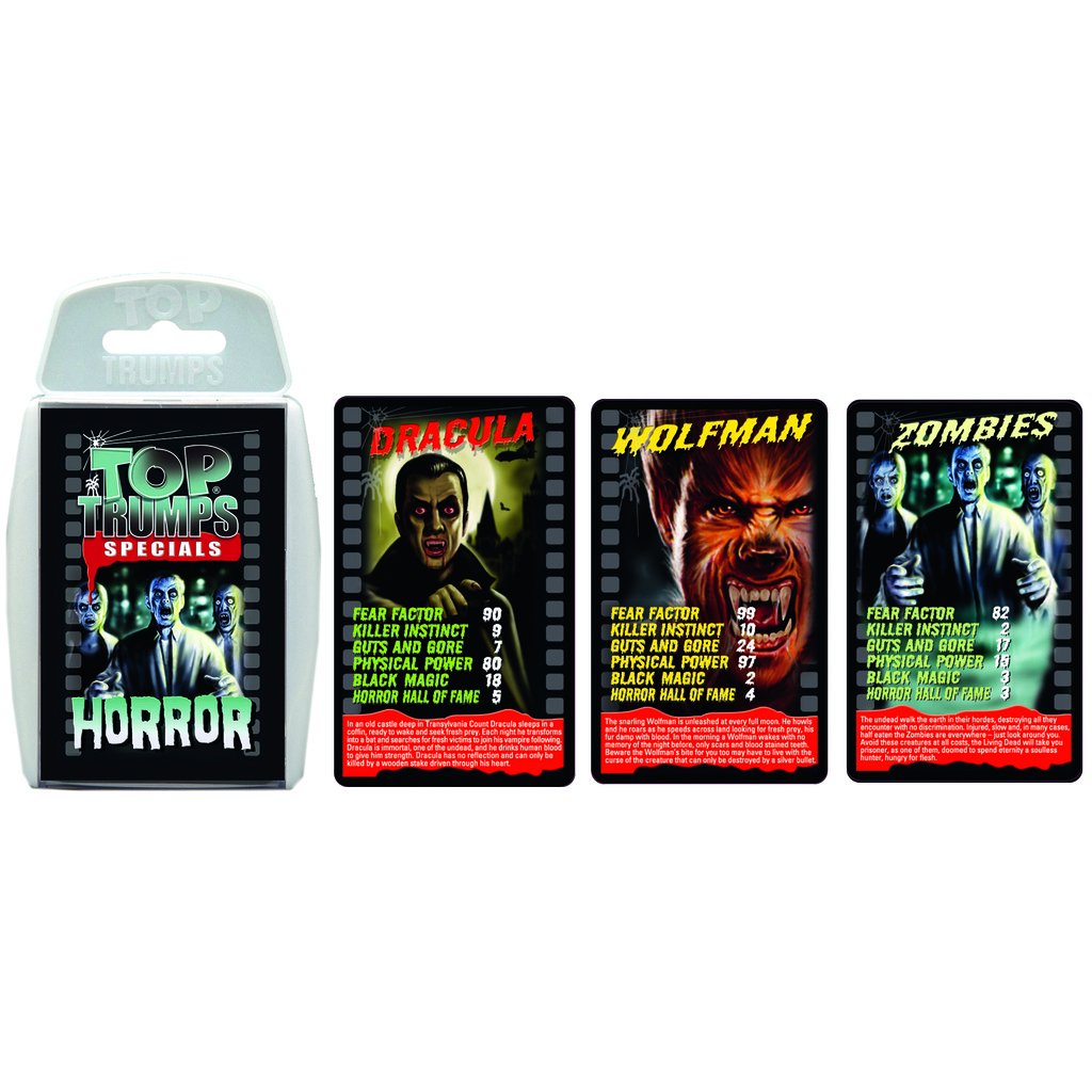 Top Trumps Horror Top Trumps Card Game - Plastic, Model 005517, Engaging Horror Theme