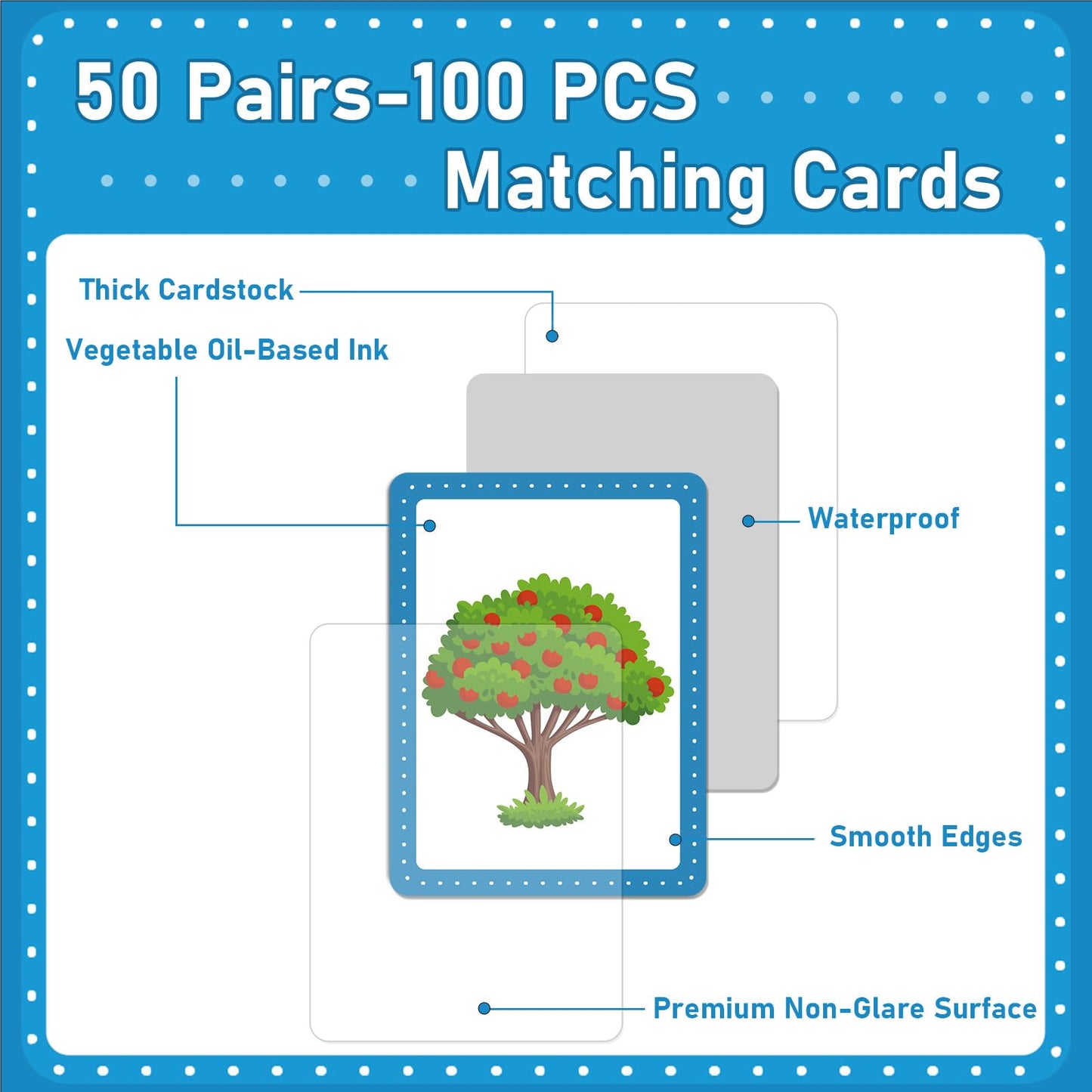 Gisgfim 50 Pairs Memory Matching Game Bible Concentration Games For Kids Educational A Fun & Fast Christian Bible Theme Memory M