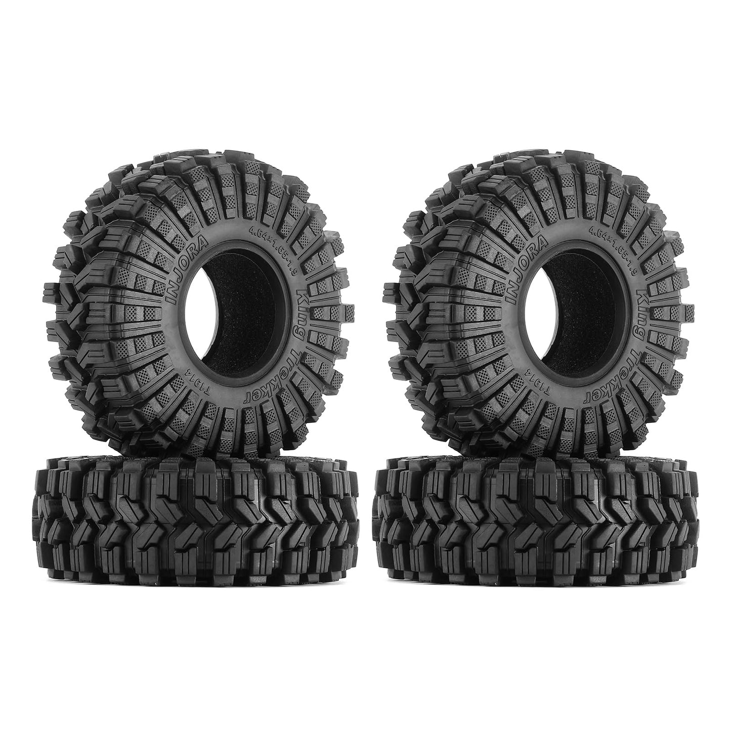 INJORA King Trekker 1.9'' S5 All Terrain Tires for 1/10 RC Crawler Upgrade(118 * 42mm)