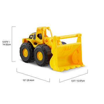 Cat Construction Wheel Loader Sand Set with 10 Inch Cat Loader, Cat Hard Hat and Sand Tools