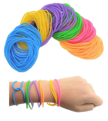 Zugar Land 80s Colorful Neon Jelly Bracelets (7'') Child Size. Retro Rock Pop Star Rainbow Diva Disco Gel Bands (1 Pack - 144 Pc