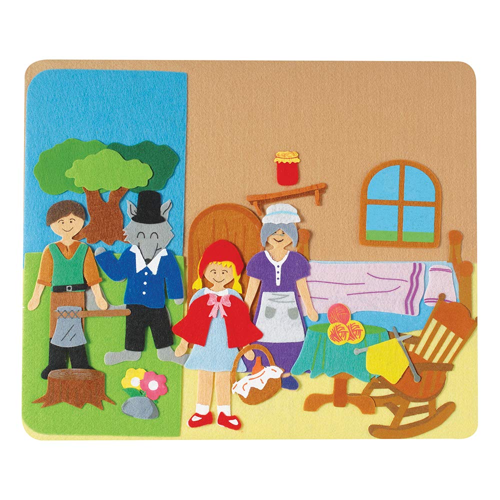 Constructive Playthings Classic Stories Felt Board Story Sets, Flannel Board for Preschool Learning Activities, With Three Littl